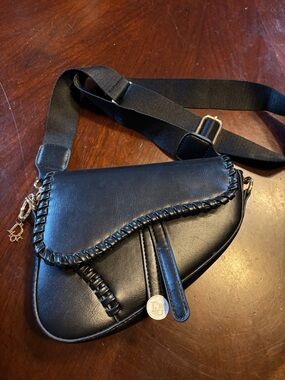 Upcycled Inspired Crossbody Saddle Bag